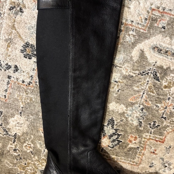 Black Leather Boots Size 9-1/2 Over-the-Knee - Picture 4 of 16